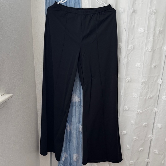 OQQ Pants - OQQ Elegant Black Women's Wide-Leg Pants